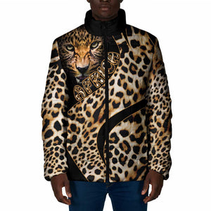 Africa Leopard Skin Pattern Padded Jacket Version 01