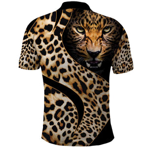 Afro Leopard Skin Pattern Polo Shirt Version 01