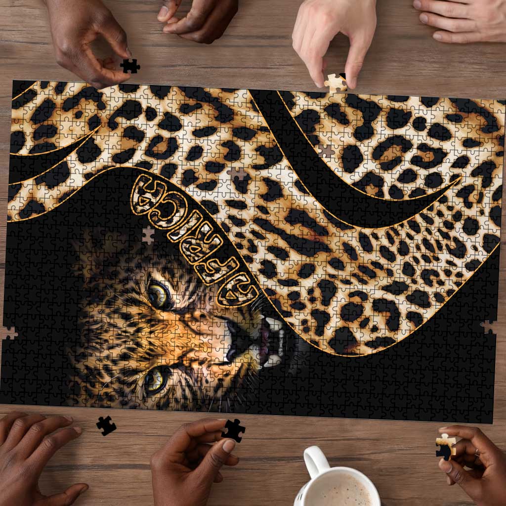Africa Leopard Skin Pattern Puzzle Version 01