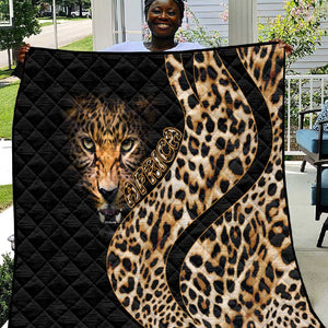 Afro Leopard Skin Pattern Quilt Version 01