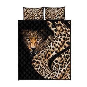 Afro Leopard Skin Pattern Quilt Bed Set Version 01