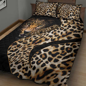 Afro Leopard Skin Pattern Quilt Bed Set Version 01