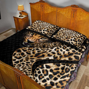 Afro Leopard Skin Pattern Quilt Bed Set Version 01