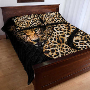 Afro Leopard Skin Pattern Quilt Bed Set Version 01