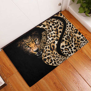 Afro Leopard Skin Pattern Rubber Doormat Version 01