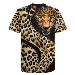 Afro Leopard Skin Pattern Rugby Jersey Version 01