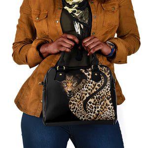 Afro Leopard Skin Pattern Shoulder Handbag Version 01