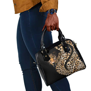 Afro Leopard Skin Pattern Shoulder Handbag Version 01