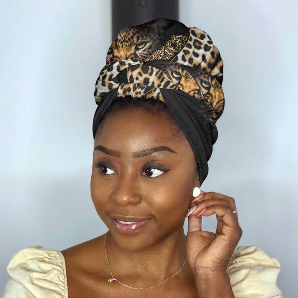 Africa Leopard Skin Pattern Simple Headwrap Version 01