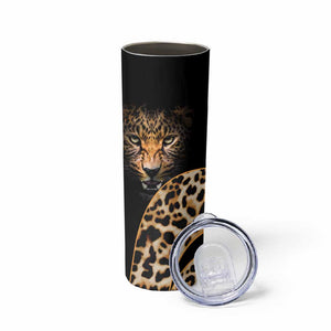 Afro Leopard Skin Pattern Skinny Tumbler Version 01