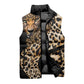 Africa Leopard Skin Pattern Sleeveless Puffer Jacket Version 01