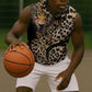 Afro Leopard Skin Pattern Sleeveless Zip Hoodie Version 01 - African Pride
