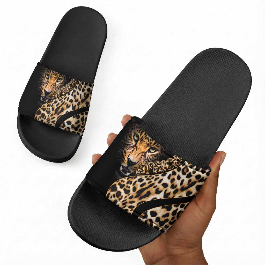 Africa Leopard Skin Pattern Slide Sandals Version 01