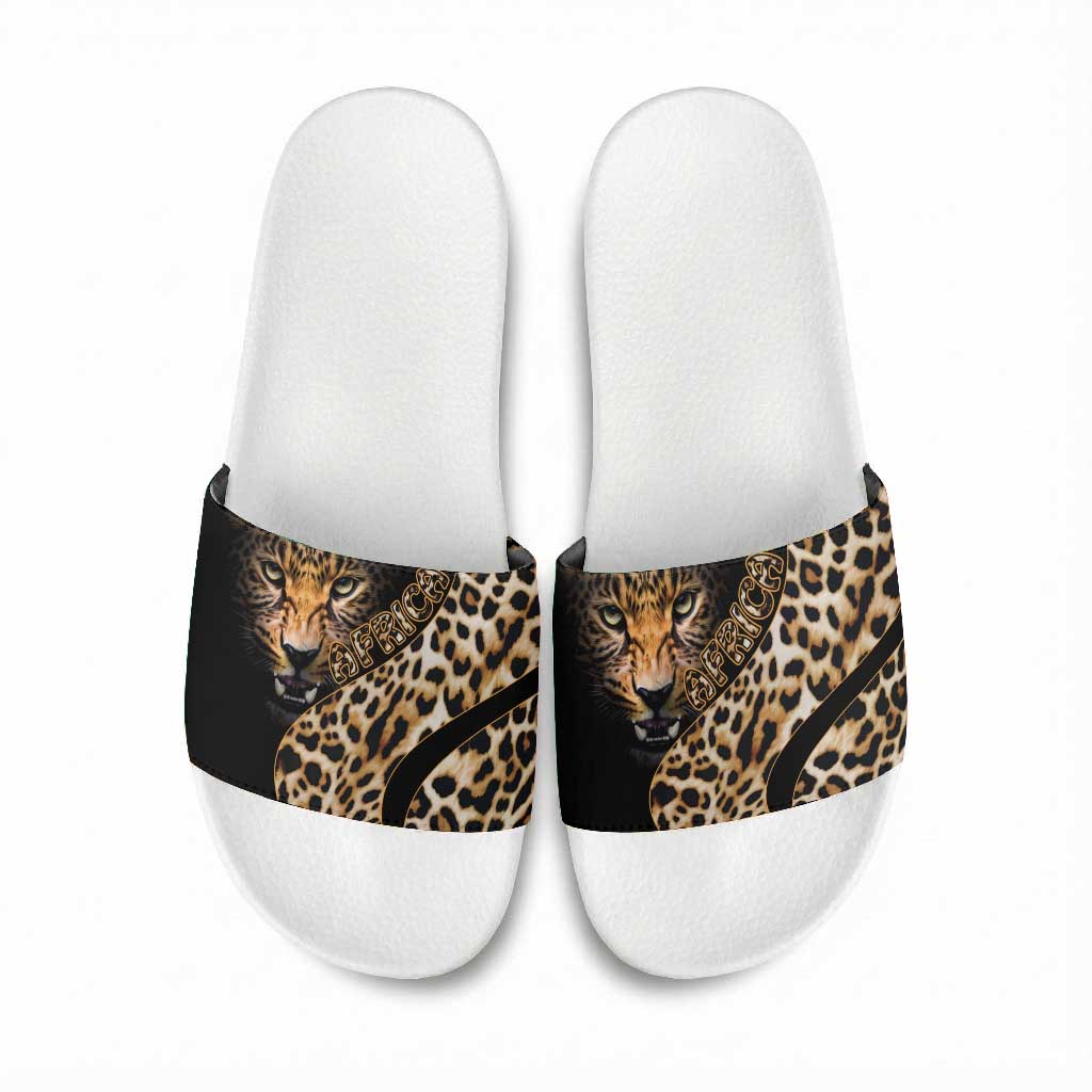 Africa Leopard Skin Pattern Slide Sandals Version 01