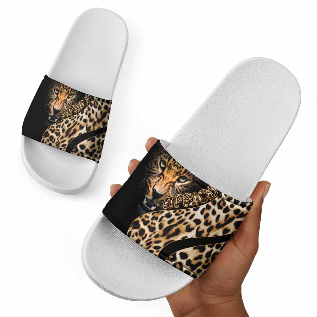 Africa Leopard Skin Pattern Slide Sandals Version 01