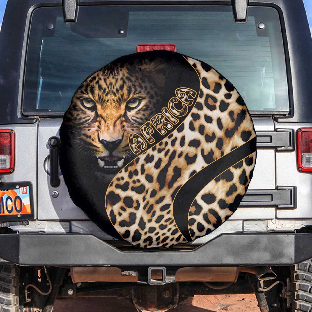 Afro Leopard Skin Pattern Spare Tire Cover Version 01