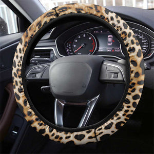 Afro Leopard Skin Pattern Steering Wheel Cover Version 01