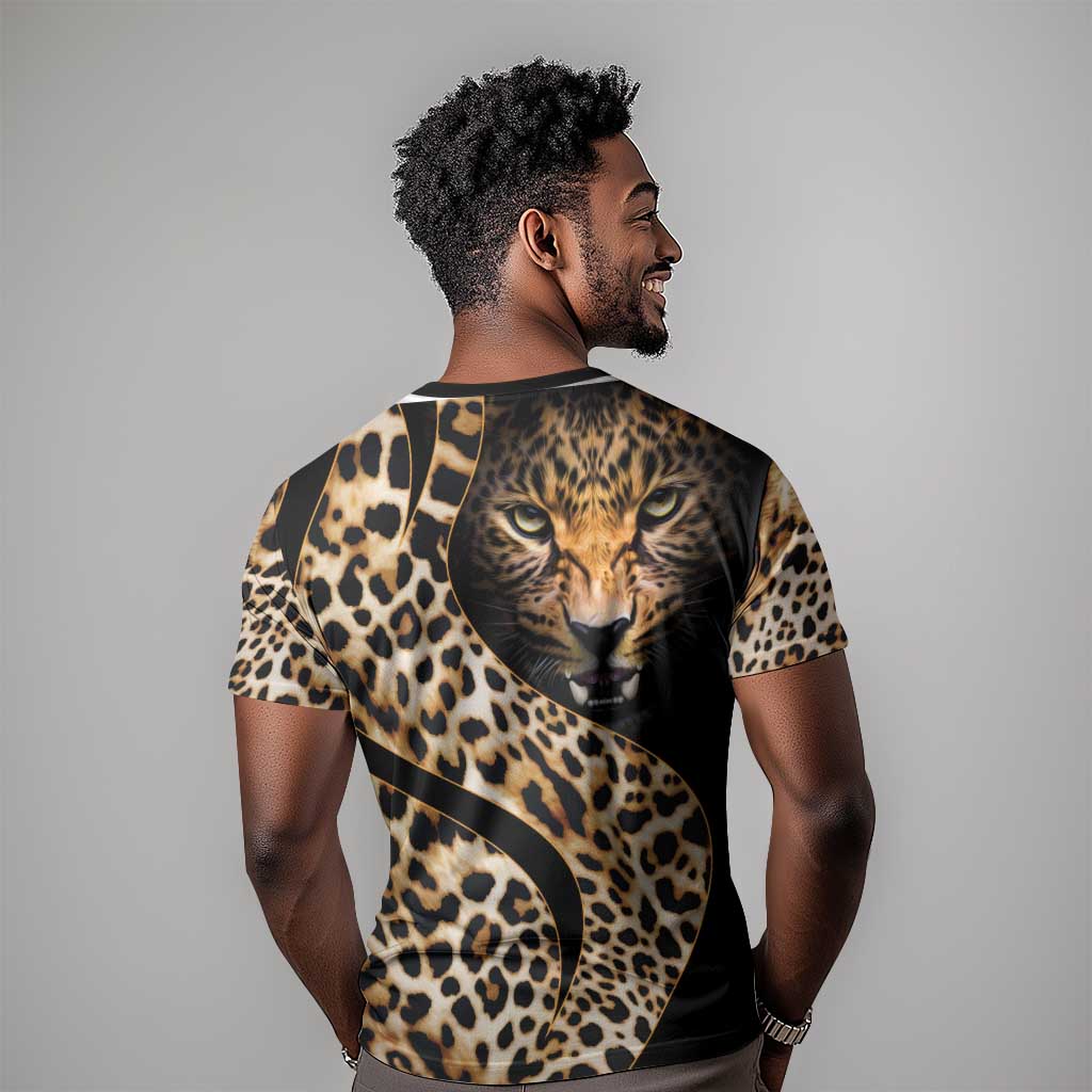 Afro Leopard Skin Pattern T shirt Version 01