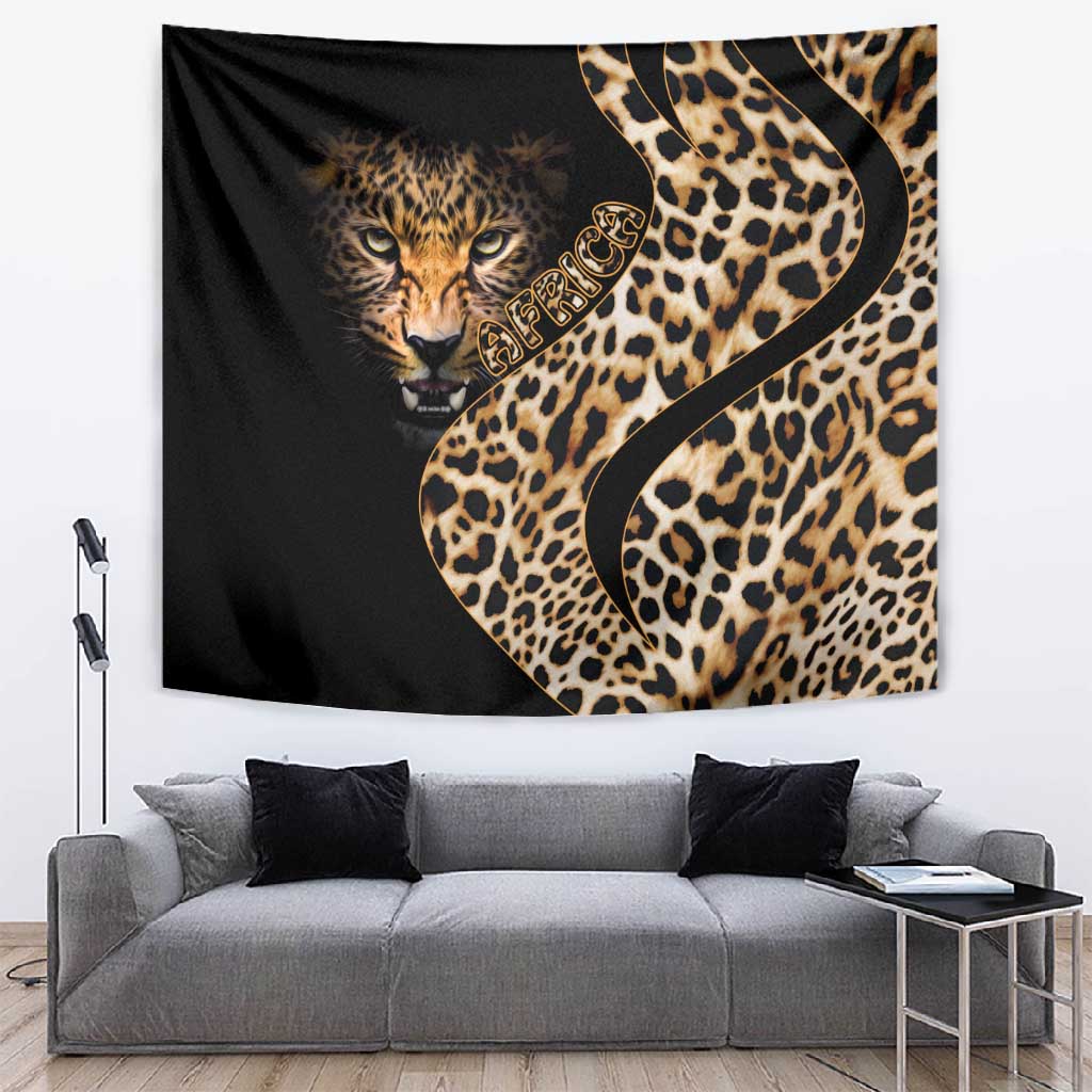 Afro Leopard Skin Pattern Tapestry Version 01