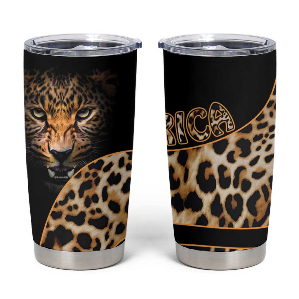 Afro Leopard Skin Pattern Tumbler Cup Version 01