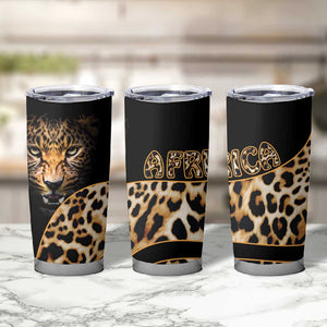 Afro Leopard Skin Pattern Tumbler Cup Version 01