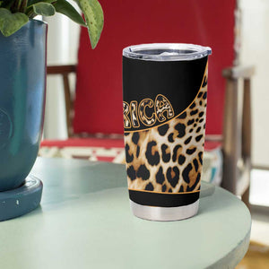 Afro Leopard Skin Pattern Tumbler Cup Version 01