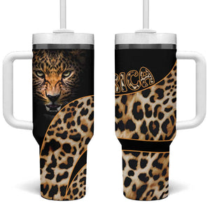 Afro Leopard Skin Pattern Tumbler With Handle Version 01