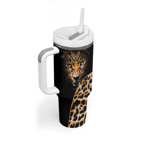 Afro Leopard Skin Pattern Tumbler With Handle Version 01