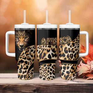 Afro Leopard Skin Pattern Tumbler With Handle Version 01