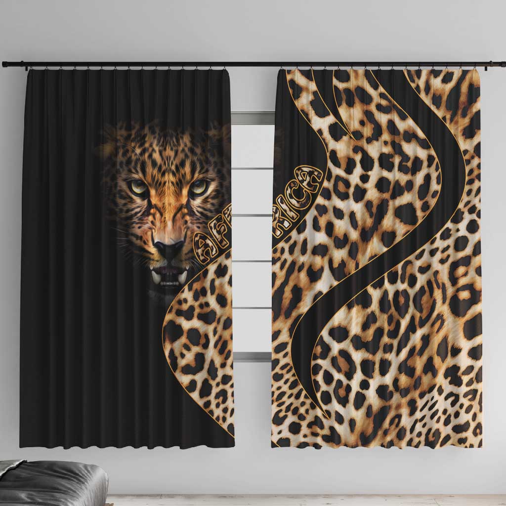 Afro Leopard Skin Pattern Window Curtain Version 01