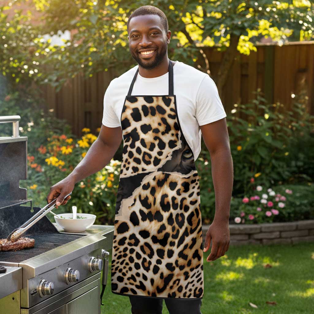 Africa Leopard Skin Pattern Apron Version 02
