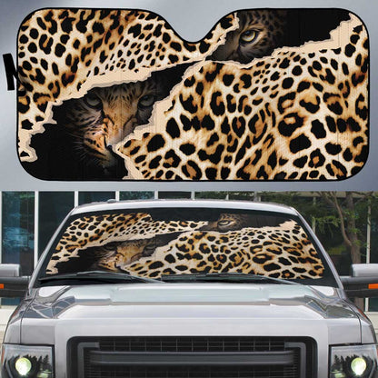 Africa Leopard Skin Pattern Auto Sun Shade Version 02