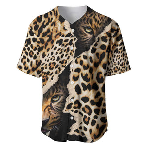 Afro Leopard Skin Pattern Baseball Jersey Version 02