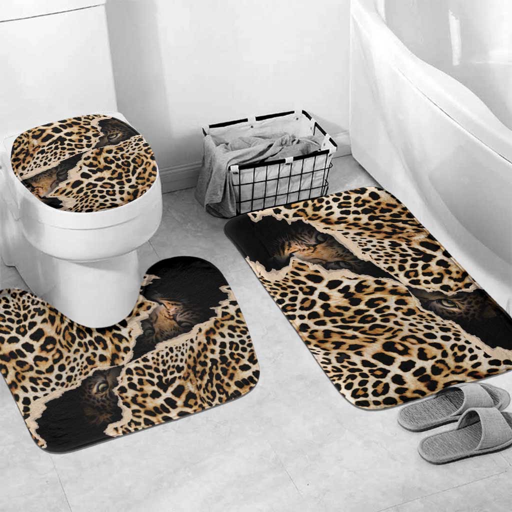 Africa Leopard Skin Pattern Bathroom Set Version 02