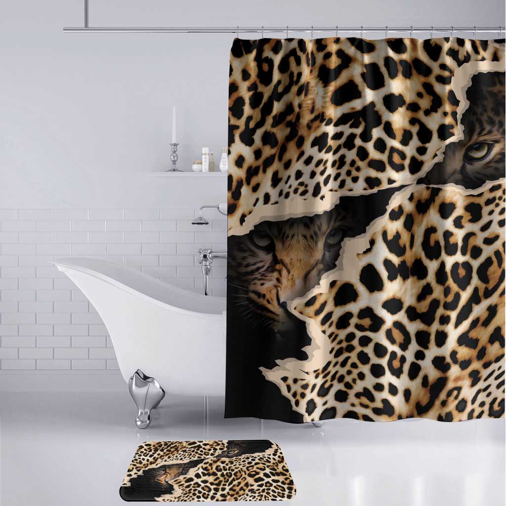 Africa Leopard Skin Pattern Bathroom Set Version 02