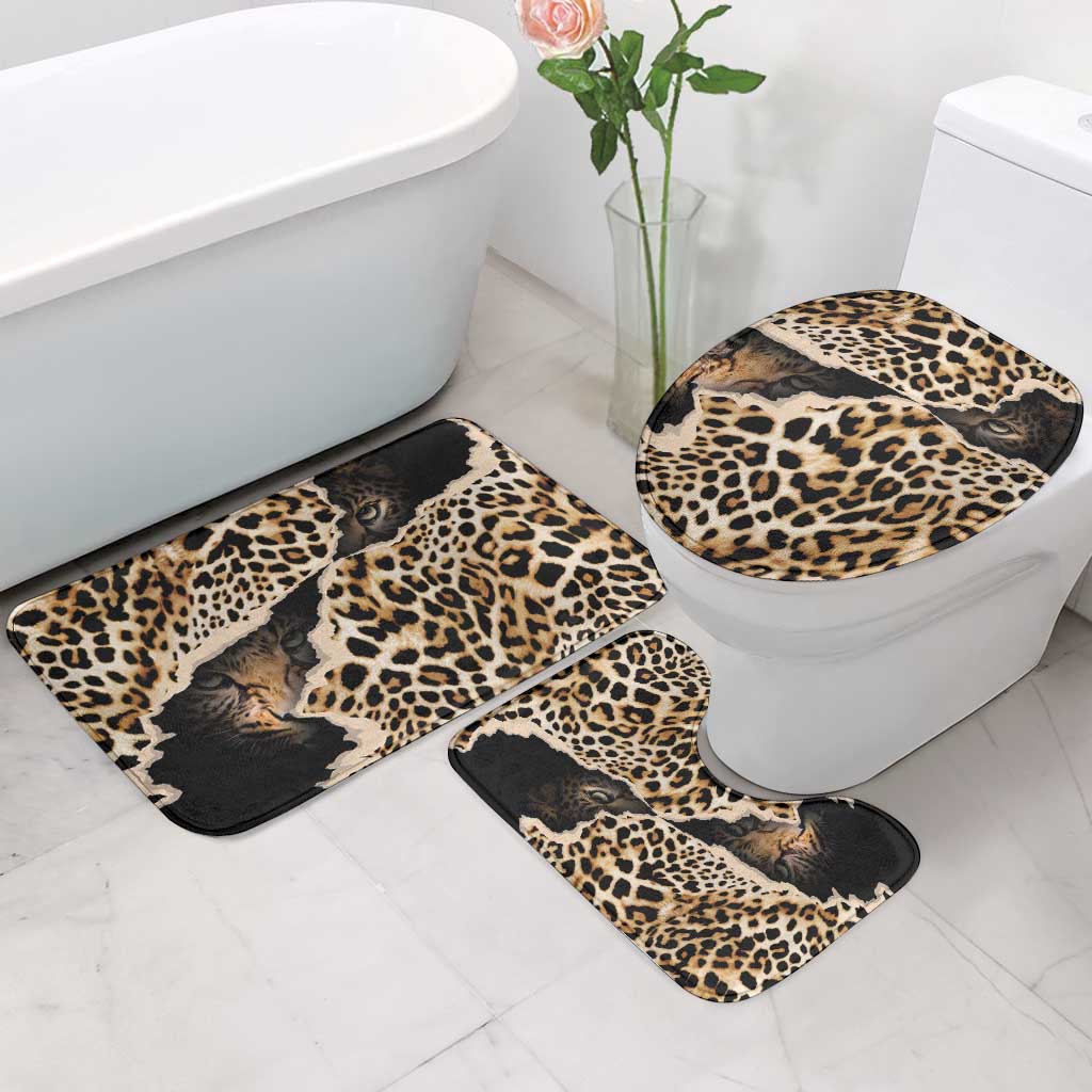 Africa Leopard Skin Pattern Bathroom Set Version 02