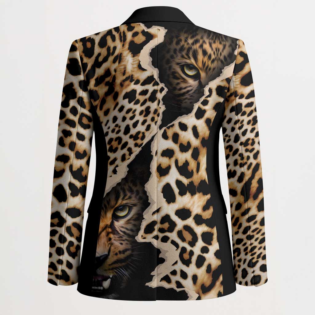 Africa Leopard Skin Pattern Blazer Version 02
