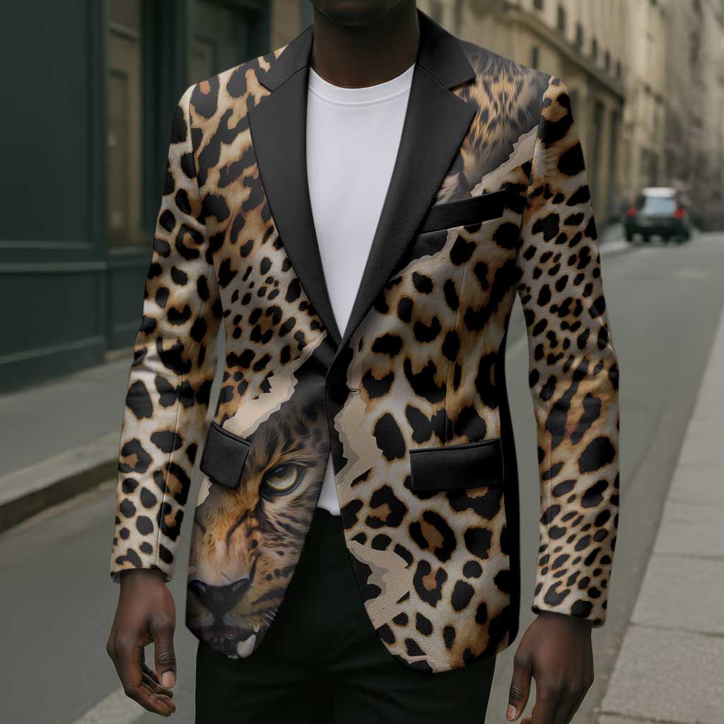 Africa Leopard Skin Pattern Blazer Version 02