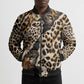 Africa Leopard Skin Pattern Bomber Puffer Jacket Version 02