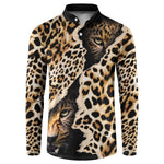 Africa Leopard Skin Pattern Button Sweatshirt Version 02