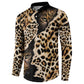 Africa Leopard Skin Pattern Button Sweatshirt Version 02