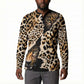 Africa Leopard Skin Pattern Button Sweatshirt Version 02