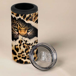 Afro Leopard Skin Pattern 4 in 1 Can Cooler Tumbler Version 02