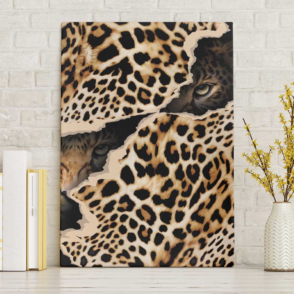 Afro Leopard Skin Pattern Canvas Wall Art Version 02