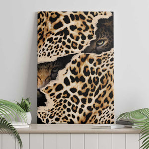 Afro Leopard Skin Pattern Canvas Wall Art Version 02