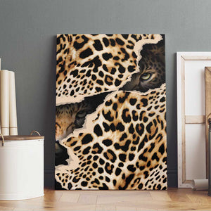 Afro Leopard Skin Pattern Canvas Wall Art Version 02