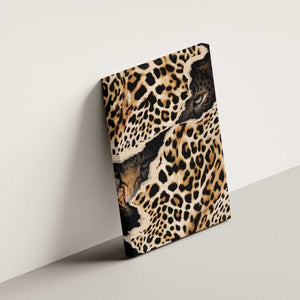 Afro Leopard Skin Pattern Canvas Wall Art Version 02