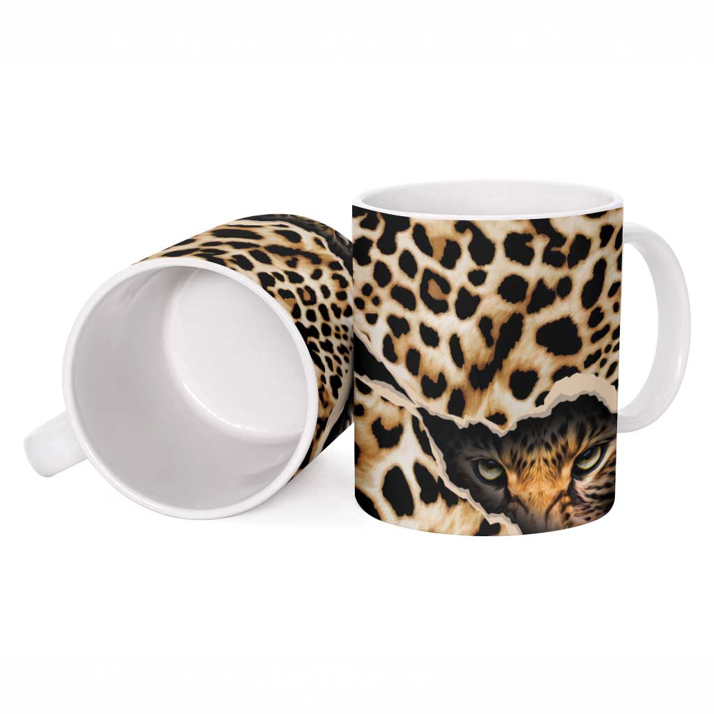 Africa Leopard Skin Pattern Ceramic Mug Version 02