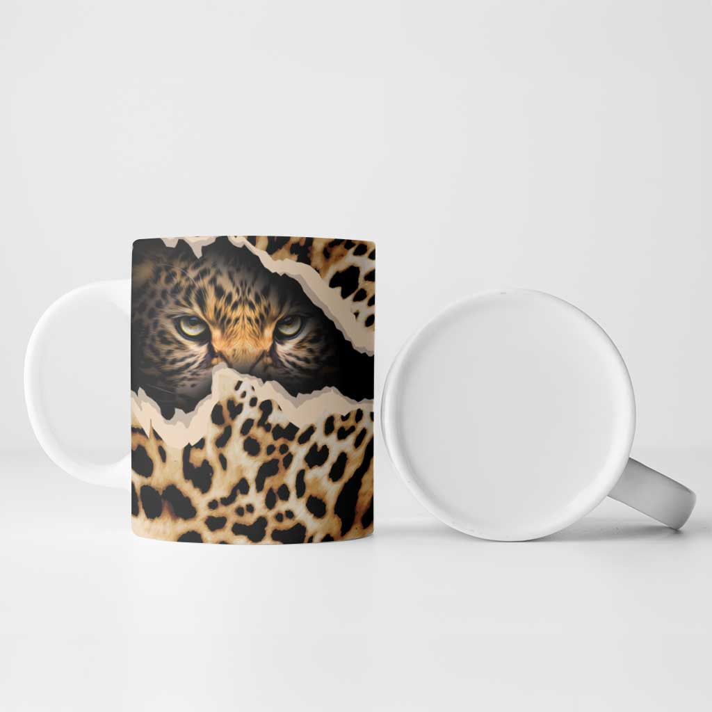 Africa Leopard Skin Pattern Ceramic Mug Version 02
