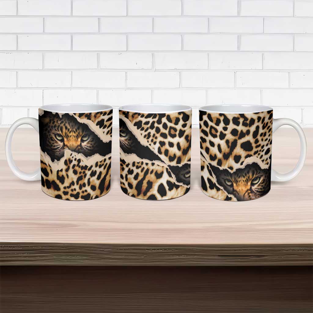 Africa Leopard Skin Pattern Ceramic Mug Version 02